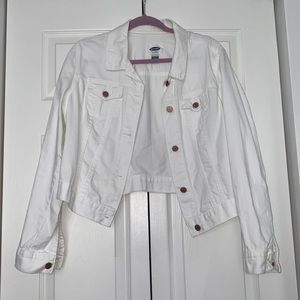 Old Navy L white denim jacket